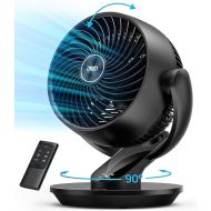 Dreo Fan for Whole Room, 70ft Powerful Airflow, 13 Inch Quiet Oscillating Table Fans with Remote, Air Circulator Fan for Bedroom, 120° Adjustable Tilt, 4 Speeds, 8H Timer, Home,Office