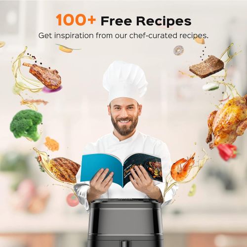  Dreo Air Fryer Pro Max, 11-in-1 Digital Air Fryer Oven Cooker with 100 Recipes, Visible Window, Supports Customerizable Cooking, 100℉ to 450℉, LED Touchscreen, Easy to Clean, Shake