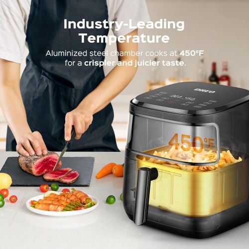  Dreo Air Fryer Pro Max, 11-in-1 Digital Air Fryer Oven Cooker with 100 Recipes, Visible Window, Supports Customerizable Cooking, 100℉ to 450℉, LED Touchscreen, Easy to Clean, Shake