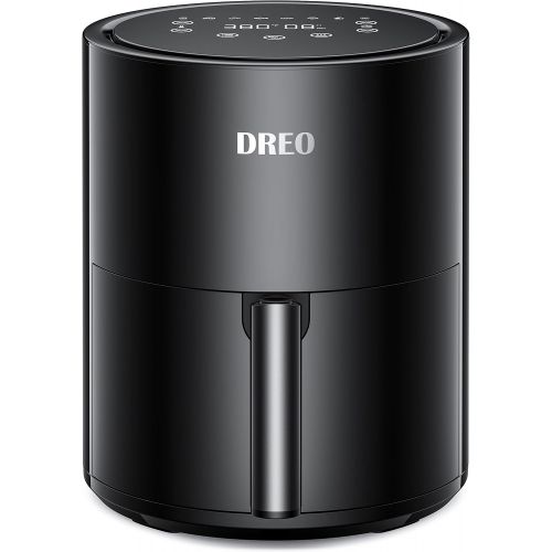  Dreo Air Fryer - 100℉ to 450℉, 4 Quart Hot Oven Cooker with 50 Recipes, 9 Cooking Functions on Easy Touch Screen, Preheat, Shake Reminder, 9-in-1 Digital Airfryer, Black, 4L (DR-KA