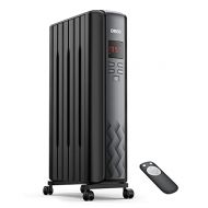 Dreo Radiator Heater, 2021 Upgrade 1500W Electric Portable Space Oil Filled Heater with Remote Control, 4 Modes, Overheat & Tip-Over Protection, 24h Timer, Digital Thermostat, Quie