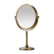 Dressing mirror Large European Retro Mirror Desktop Double-Sided Makeup Mirror Desktop HD Vanity Mirror