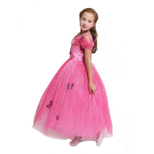  Dressy Daisy Girls Princess Cinderella Costume Dress Halloween Party Fancy Dress