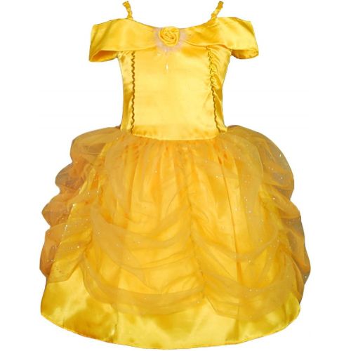  Dressy Daisy Princess Dress Up Costume Gold Yellow Ballgown Fancy Halloween Xmas Birthday Party Carnival