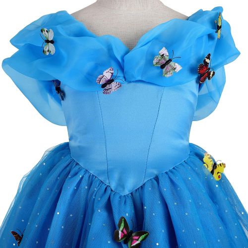  Dressy Daisy Girls Butterfly Princess Cinderella Costume Halloween Party Dress