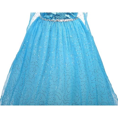  Dressy Daisy Girls Princess Elsa Dress Up Costumes Snow Queen Fancy Party Dresses