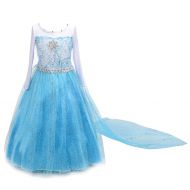 Dressy Daisy Girls Frozen Princess Elsa Dress Up Costumes Party Dresses Long Train