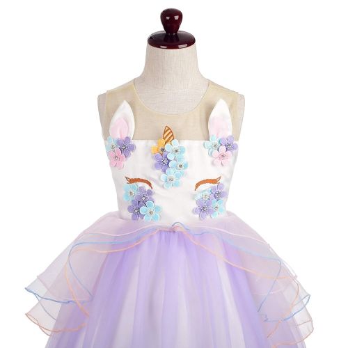  Dressy Daisy Girls Dress Unicorn Costume Princess Party Dress up