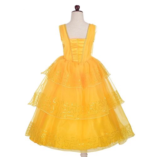  Dressy Daisy Girls Dress Up Princess Belle Costumes Halloween Fancy Party Dress