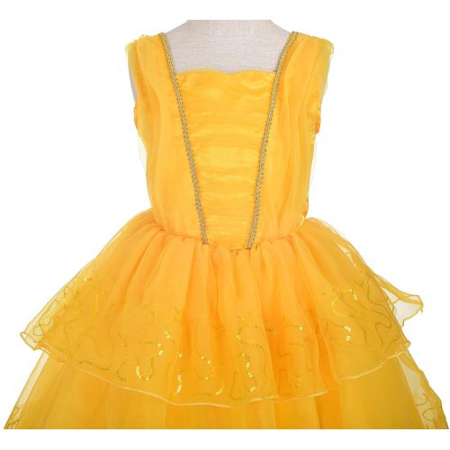  Dressy Daisy Girls Dress Up Princess Belle Costumes Halloween Fancy Party Dress