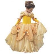 Dressy Daisy Girls Princess Belle Dress Cinderella Dress Aurora Dress with Arm Mitts Dress Up Costumes Party Dress