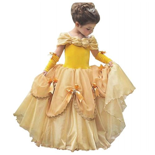  Dressy Daisy Girls Princess Belle Dress Cinderella Dress Aurora Dress with Arm Mitts Dress Up Costumes Party Dress