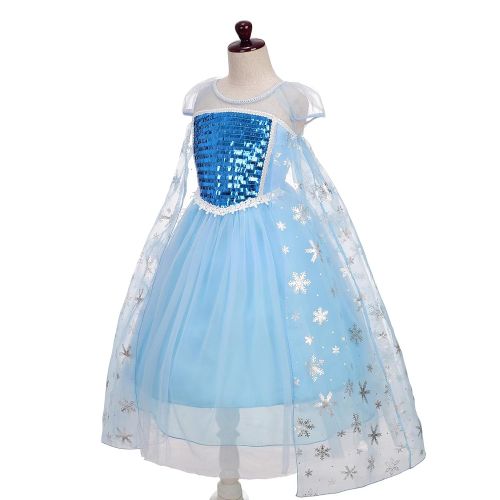  Dressy Daisy Girls Princess Elsa Dress Up Costumes Halloween Fancy Party Dresses