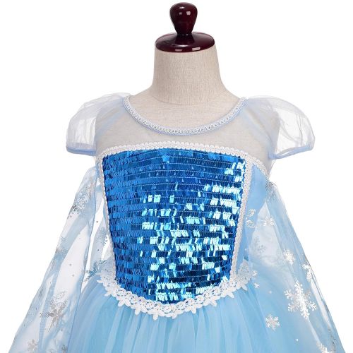  Dressy Daisy Girls Princess Elsa Dress Up Costumes Halloween Fancy Party Dresses