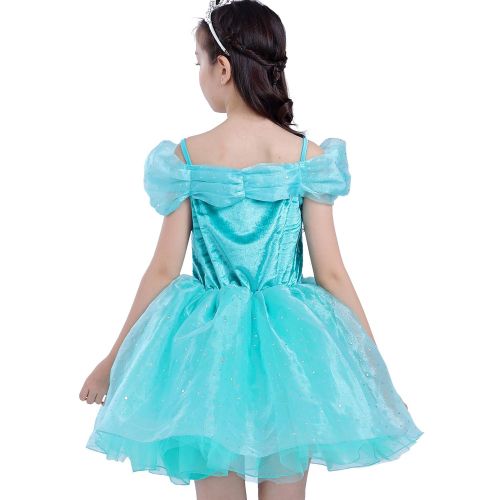  Dressy Daisy Toddler Girls Princess Belle Cinderella Aurora Jasmine Dress Up Costumes Fancy Party Dresses