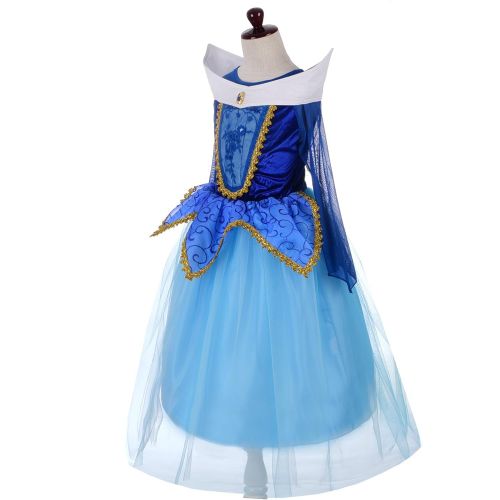  Dressy Daisy Girls Princess Aurora Costume Fancy Birthday Party Cosplay Dress