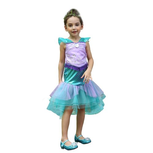  Dressy Daisy Little Mermaid Ariel Costume Outfit Princess Fancy Dress Up for Girl