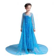 Dressy Daisy Girls Princess Elsa Costumes Snow Queen Princess Dress Fancy Party Dress Sequined