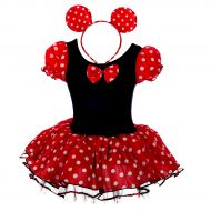 Dressy Daisy Girls Minnie Mouse Halloween Fancy Dress Dance Costume w/Headband