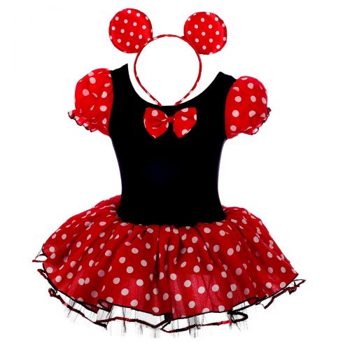  Dressy Daisy Girls Minnie Mouse Halloween Fancy Dress Dance Costume w/Headband