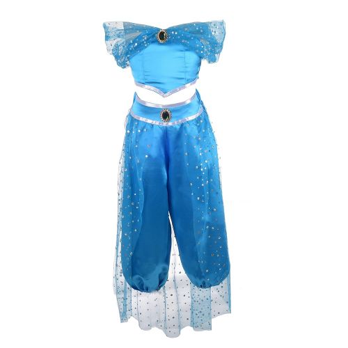  Dressy Daisy Girls Princess Jasmine Dress Up Costumes Arabian Princess Dress Halloween Party