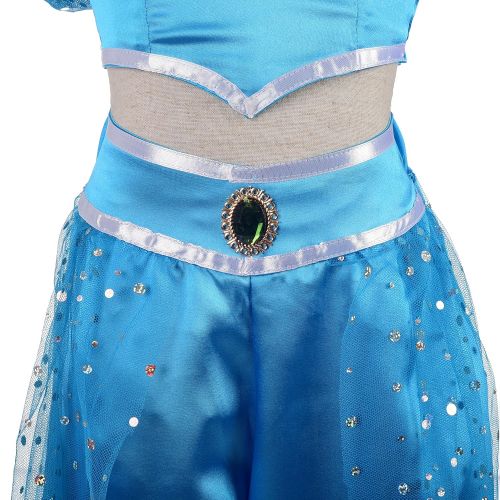 Dressy Daisy Girls Princess Jasmine Dress Up Costumes Arabian Princess Dress Halloween Party