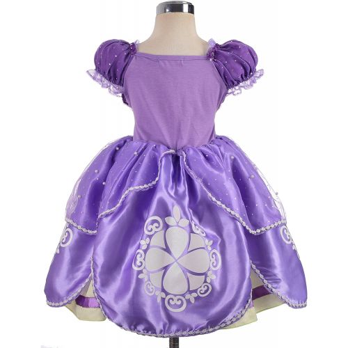 Dressy Daisy Girls Princess Dress Up Costume Cosplay Pueple Halloween Xmas Fancy Party Dresses 62 Size 12M-10
