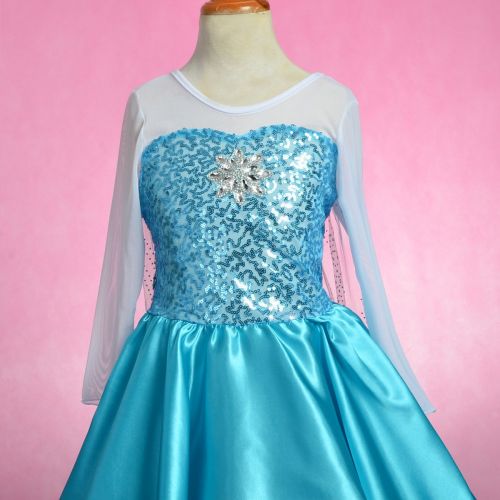  Dressy Daisy Girls Princess Elsa Costumes Snow Queen Fancy Party Birthday Dress