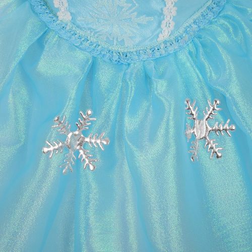  Dressy Daisy Girls Princess Elsa Costumes Frozen Dress with Train Halloween Party Costume
