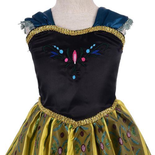  Dressy Daisy Girls Frozen Anna Coronation Gown Princess Dress Halloween Fancy Dress Costumes