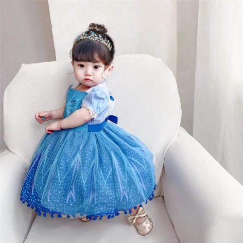  Dressy Daisy Toddler Girl Ice Princess Apron Dress Up Costume Snow Queen Birthday Gift Fancy Outfit