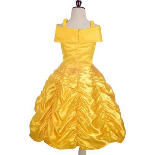  Dressy Daisy Girls Princess Yellow Gold Ball Gown Birthday Party Fancy Dress Up Halloween Costume Size 18M 12