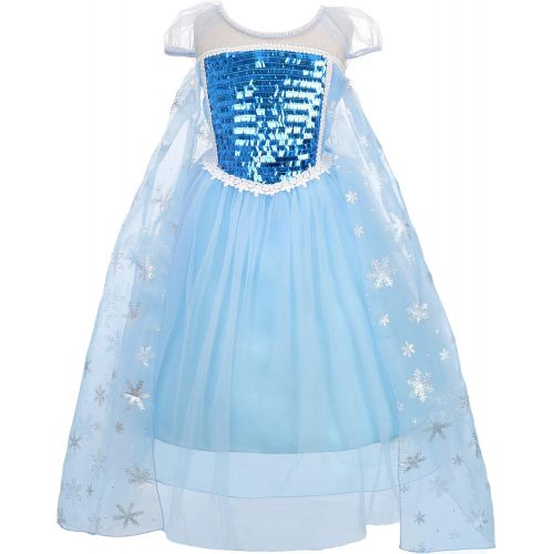  Dressy Daisy Girls Ice Princess Dress Up Costumes Halloween Christmas Fancy Party Dresses Size 2 10