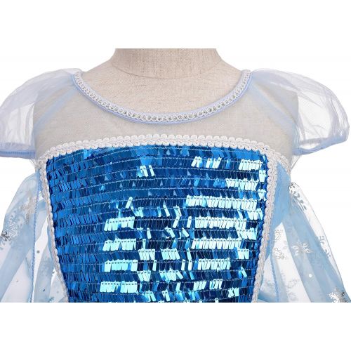  Dressy Daisy Girls Ice Princess Dress Up Costumes Halloween Christmas Fancy Party Dresses Size 2 10