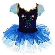Dressy Daisy Ballerina Costume Dance Outfit Tulip Ballet Tutu Dress Fancy Dancewear for Toddler Little Girls Blue