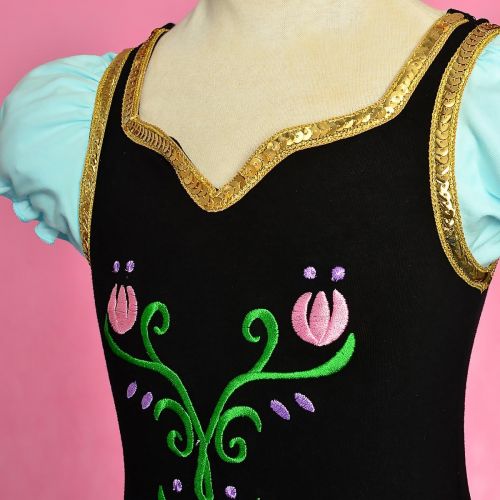  Dressy Daisy Ballerina Costume Dance Outfit Tulip Ballet Tutu Dress Fancy Dancewear for Toddler Little Girls Blue
