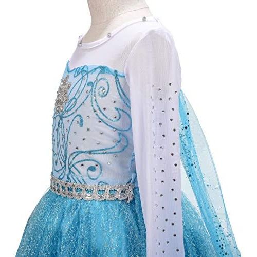  Dressy Daisy Girls Ice Princess Dress Costume Birthday Halloween Christmas Fancy Party Outfit Size 2 12