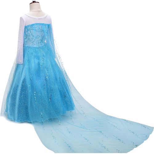  Dressy Daisy Girls Ice Princess Dress Costume Birthday Halloween Christmas Fancy Party Outfit Size 2 12