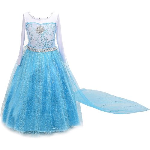  Dressy Daisy Girls Ice Princess Dress Costume Birthday Halloween Christmas Fancy Party Outfit Size 2 12