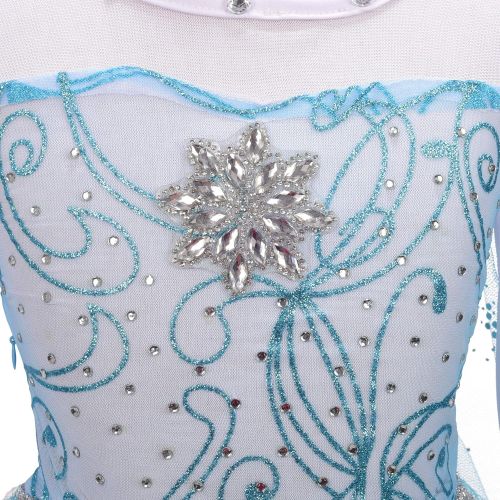  Dressy Daisy Girls Ice Princess Dress Costume Birthday Halloween Christmas Fancy Party Outfit Size 2 12