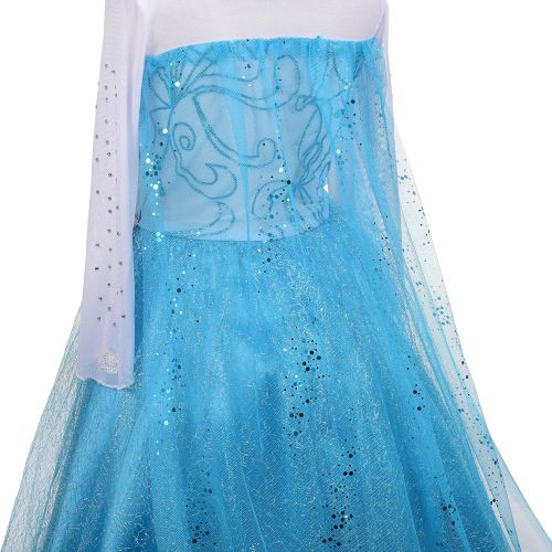  Dressy Daisy Girls Ice Princess Dress Costume Birthday Halloween Christmas Fancy Party Outfit Size 2 12