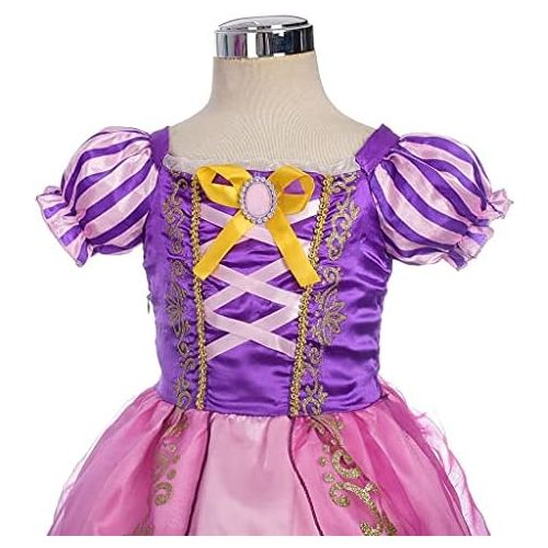  Dressy Daisy Princess Costume Halloween Birthday Fancy Party Dress Up Pageant Gown for Girls