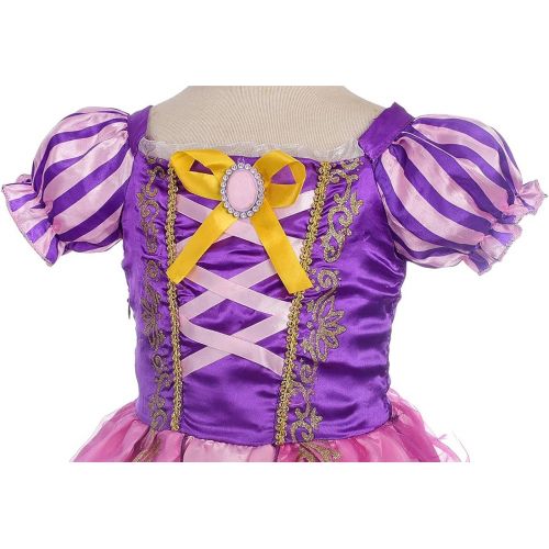 Dressy Daisy Princess Costume Halloween Birthday Fancy Party Dress Up Pageant Gown for Girls