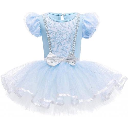  Dressy Daisy Ballet Leotards Tutu Dress for Toddler Girls Ballerina Outfits Dance Costume Dancewear with Tulle Skirt