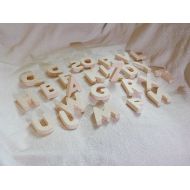 DrevosvetToys Wooden alphabet Wood letters Vintage letters Educational toy Waldorf toys ABC School toys