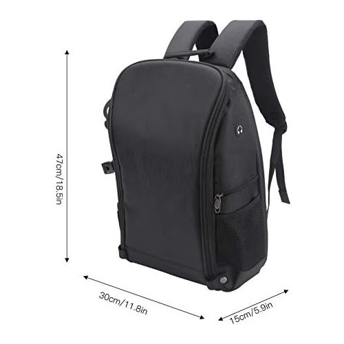  Drfeify Drone Backpack, Nylon RC Drone Storage Backpack Remote Control Drone Quadcopter Carrying Shoulder Bag(Black Gray)