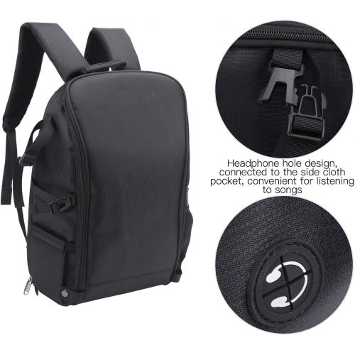  Drfeify Drone Backpack, Nylon RC Drone Storage Backpack Remote Control Drone Quadcopter Carrying Shoulder Bag(Black Gray)