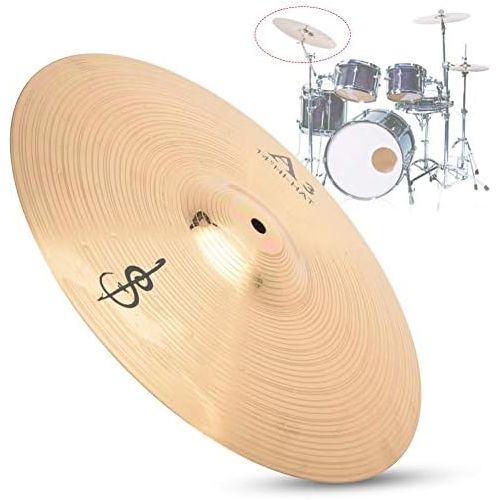  [아마존베스트]Drfeify 14 inch drum cymbal metal hihat cymbal replacement parts for beginners and student drummer