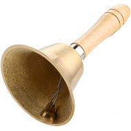 [아마존베스트]Drfeify 1 Piece Hand Bell 8 cm Multifunctional Hand Bell with Wooden Handle Childrens Musical Instrument