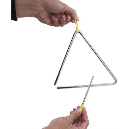  [아마존베스트]Drfeify Childrens Metal Triangle with Mallet Musical Instrument for Children Education